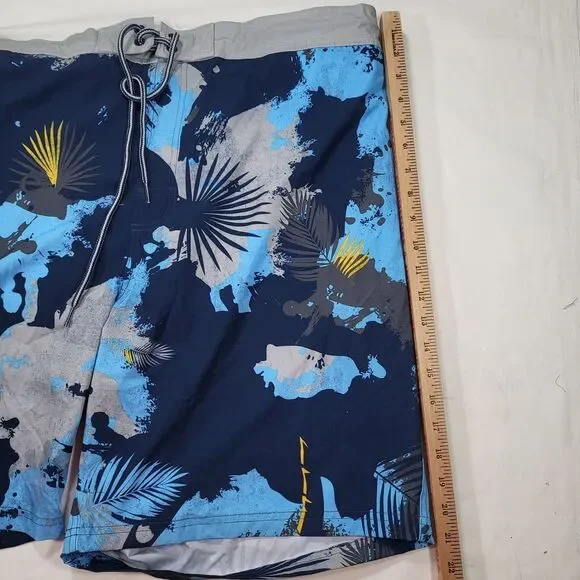 George At The Knee Men's 2XL Blue Board Swim Trunks Shorts UPF 50+ Stretch‎ - Picture 11 of 11